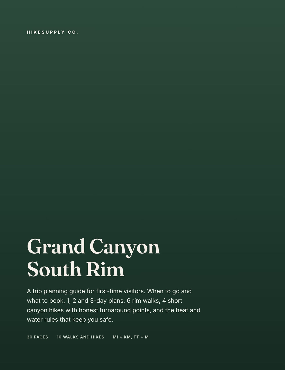 Grand Canyon South Rim Trip Planning Guide cover