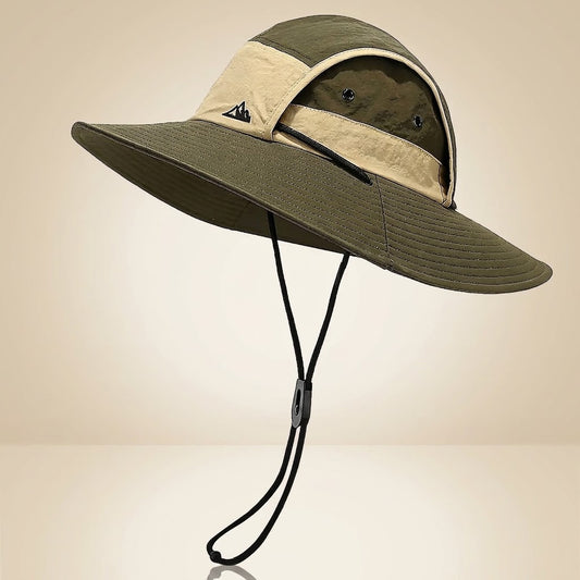 Men's wide-brim boonie sun hat for hiking