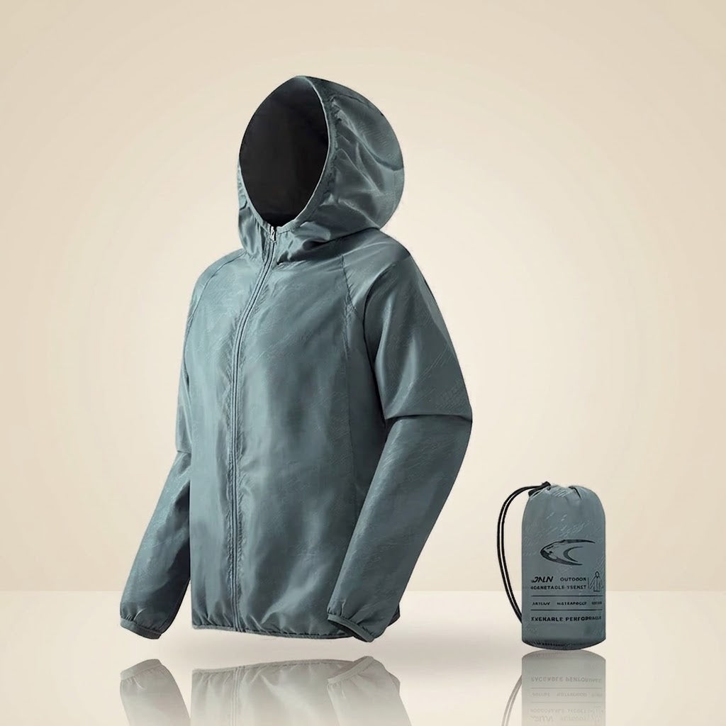 Packable UPF 50+ windbreaker hiking jacket