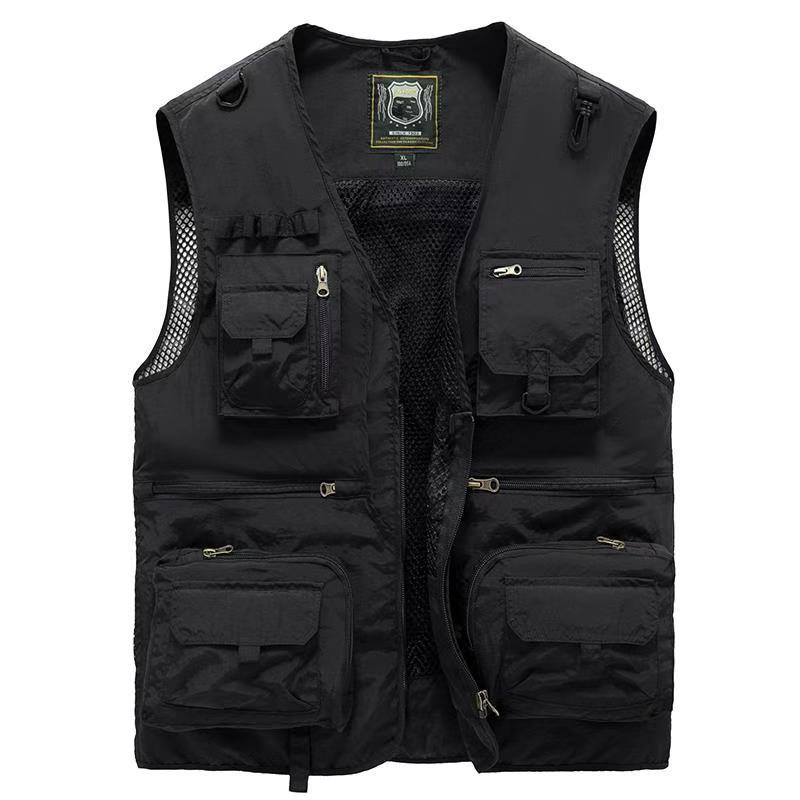 Men's Tactical Hiking Vest — 14 Pockets Lightweight Outdoor