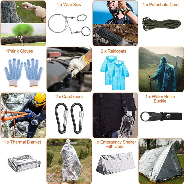 125-Piece Emergency Survival Kit — Tactical Outdoor Gear Set