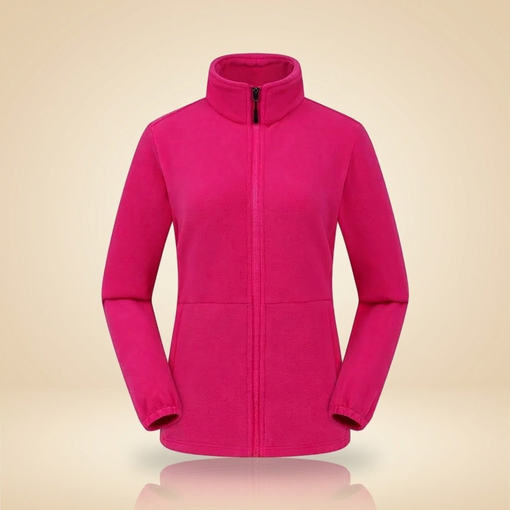 Women's polar fleece soft-shell hiking jacket