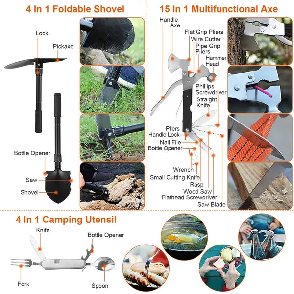 125-Piece Emergency Survival Kit — Tactical Outdoor Gear Set