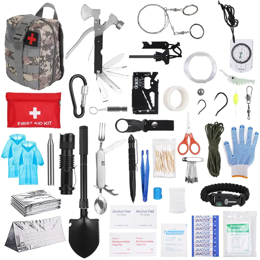125-Piece Emergency Survival Kit — Tactical Outdoor Gear Set