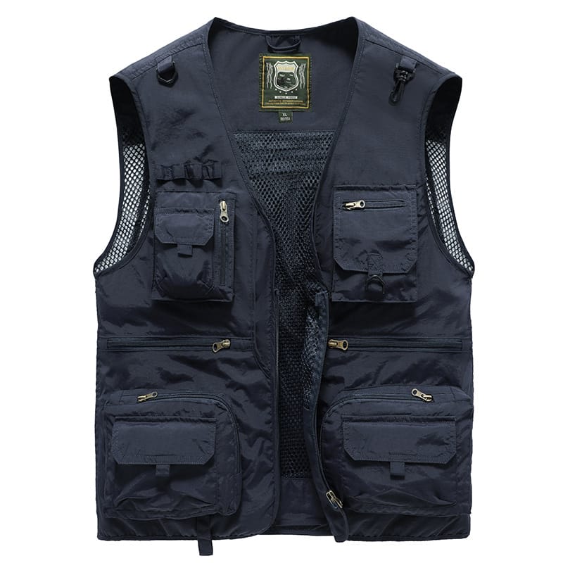 Men's Tactical Hiking Vest — 14 Pockets Lightweight Outdoor