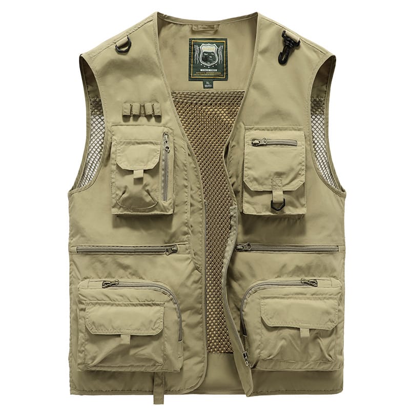Men's Tactical Hiking Vest — 14 Pockets Lightweight Outdoor