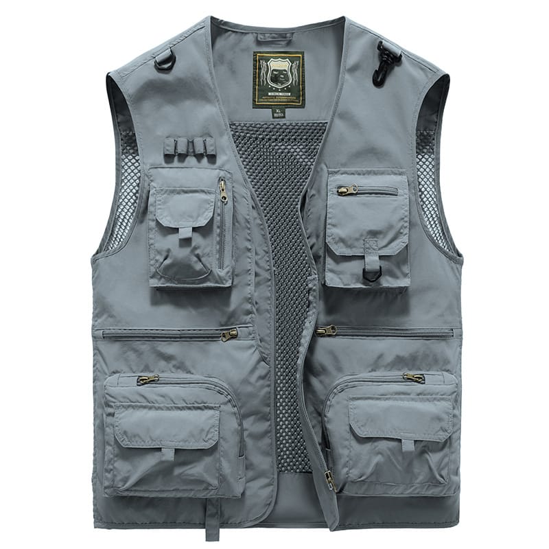 Men's Tactical Hiking Vest — 14 Pockets Lightweight Outdoor