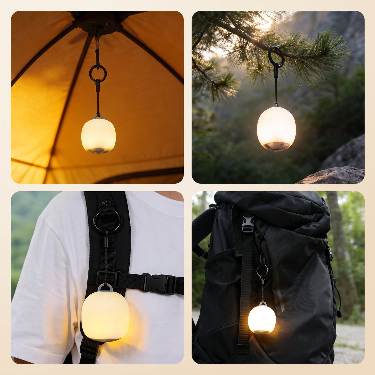 Mini Camping Lantern — Squeeze Silicone, USB Rechargeable