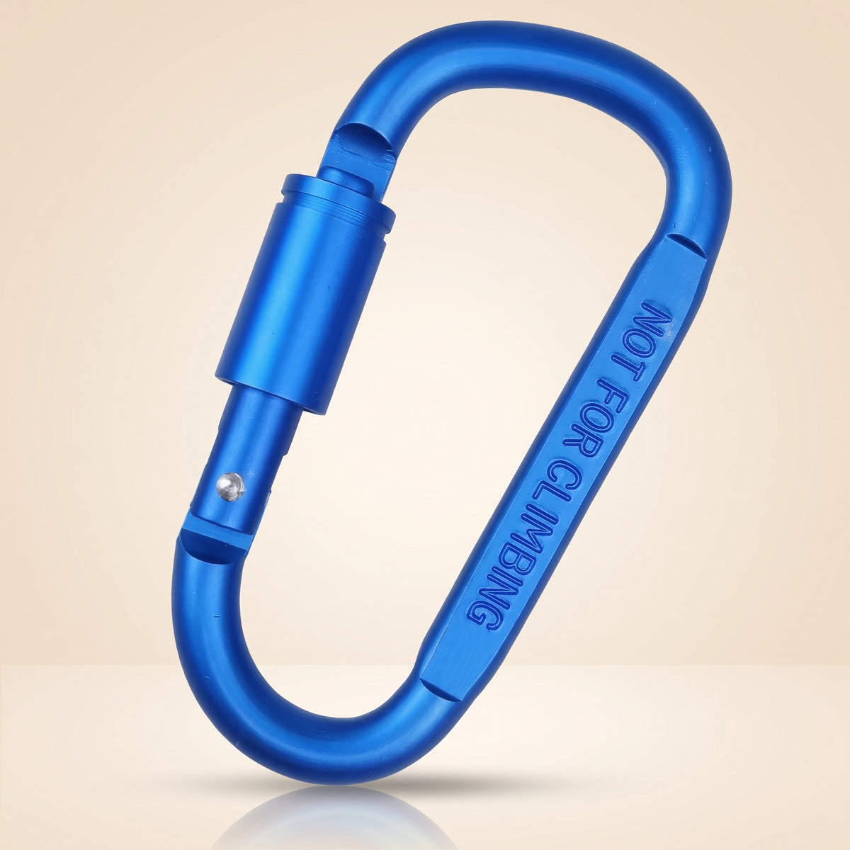 D-Shape Carabiner Clip — 80mm Aluminium