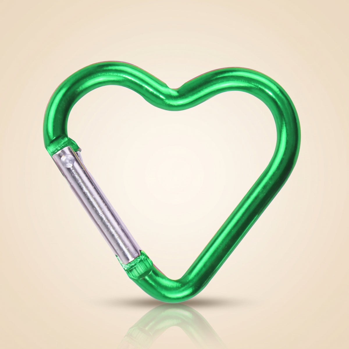 Heart Carabiner Clip — Aluminium Keychain