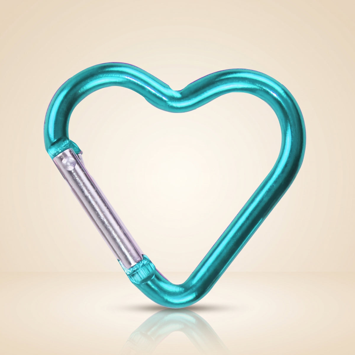 Heart Carabiner Clip — Aluminium Keychain