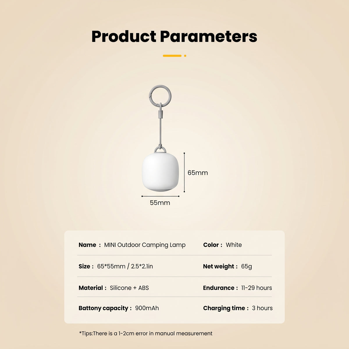 Mini Camping Lantern — Squeeze Silicone, USB Rechargeable