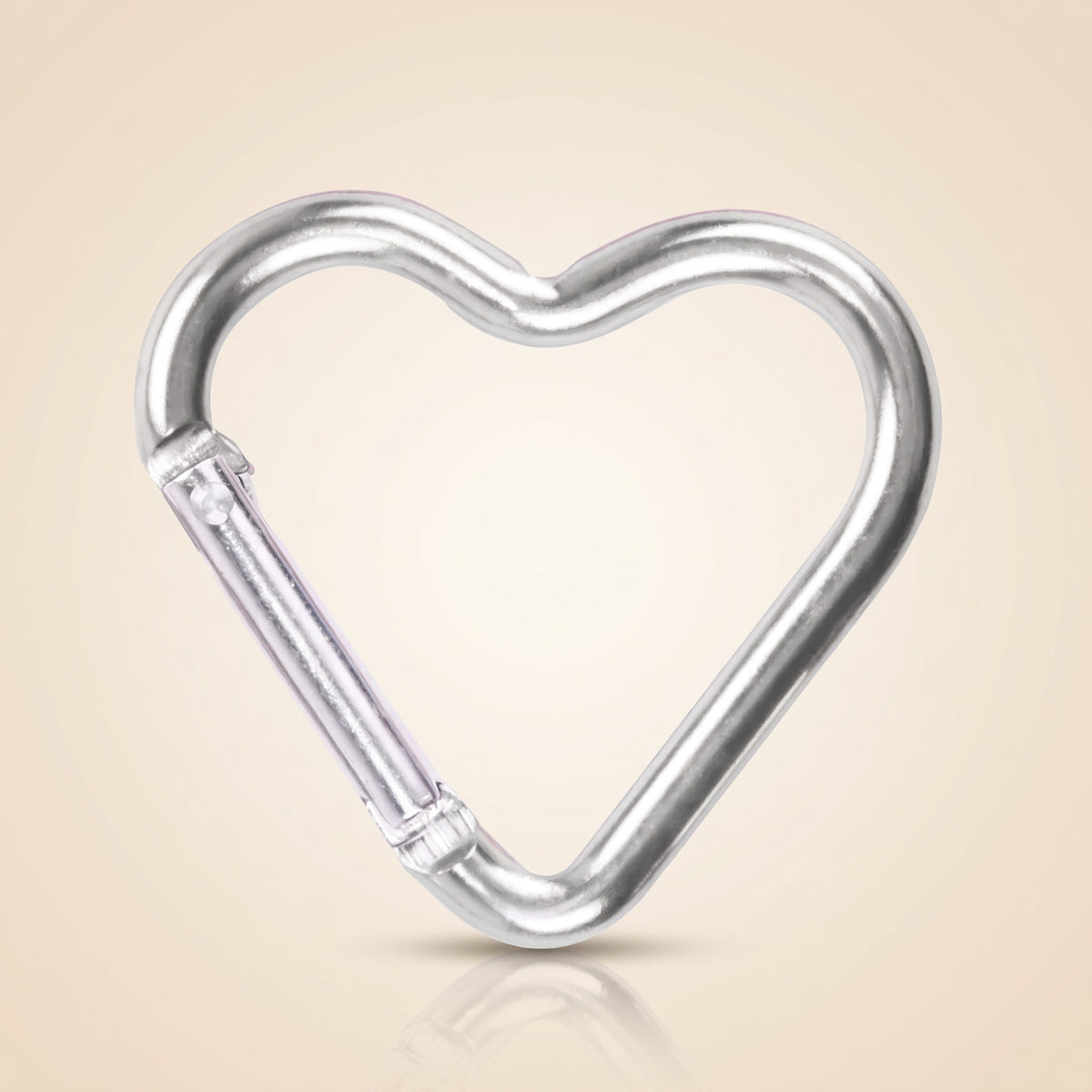 Heart Carabiner Clip — Aluminium Keychain