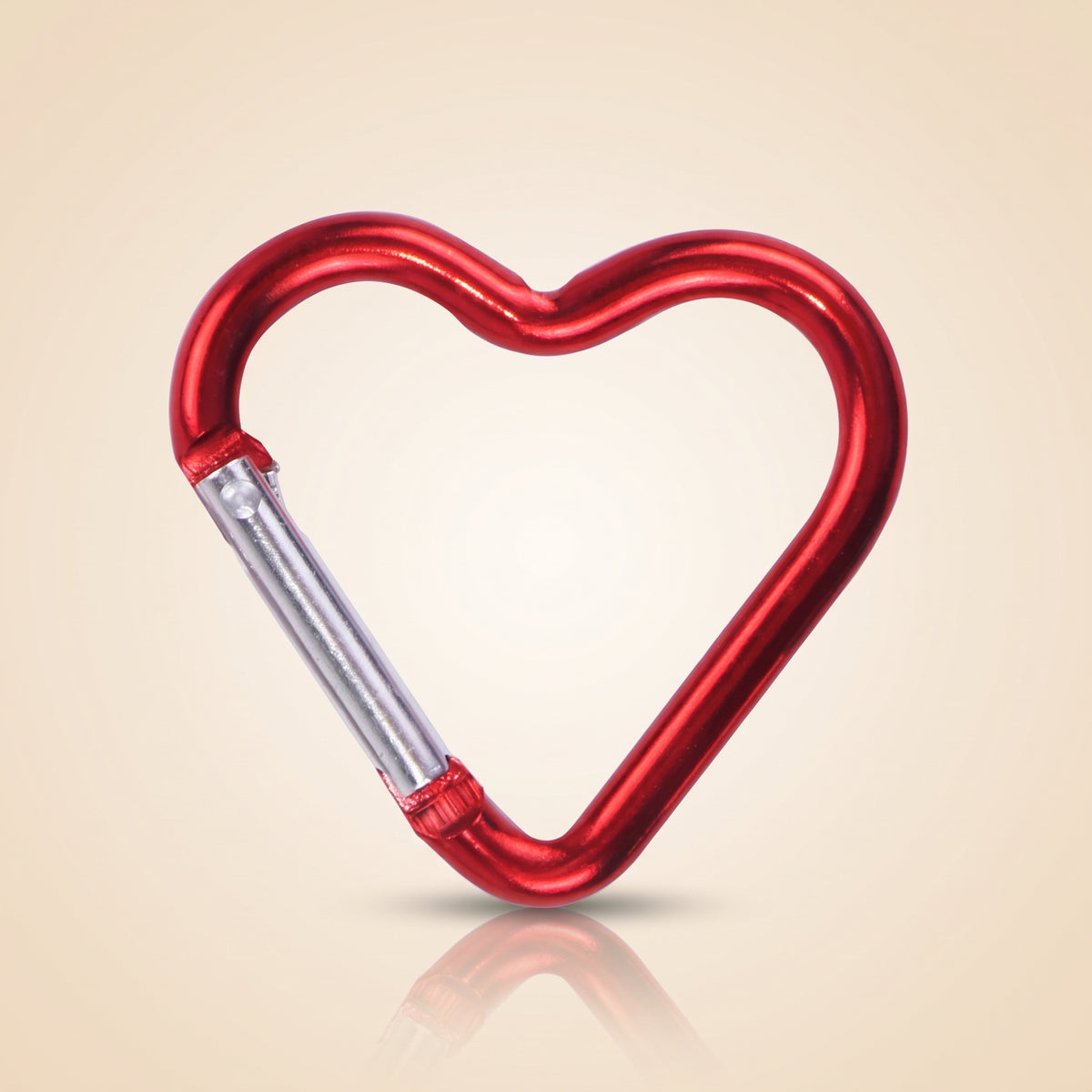 Heart Carabiner Clip — Aluminium Keychain
