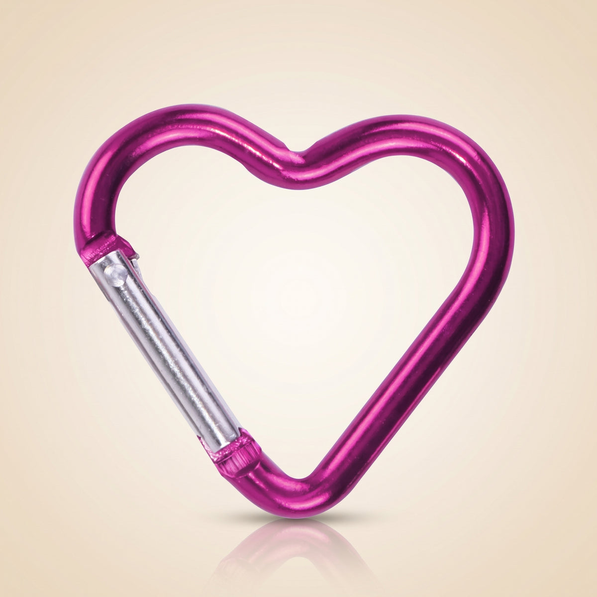 Heart Carabiner Clip — Aluminium Keychain