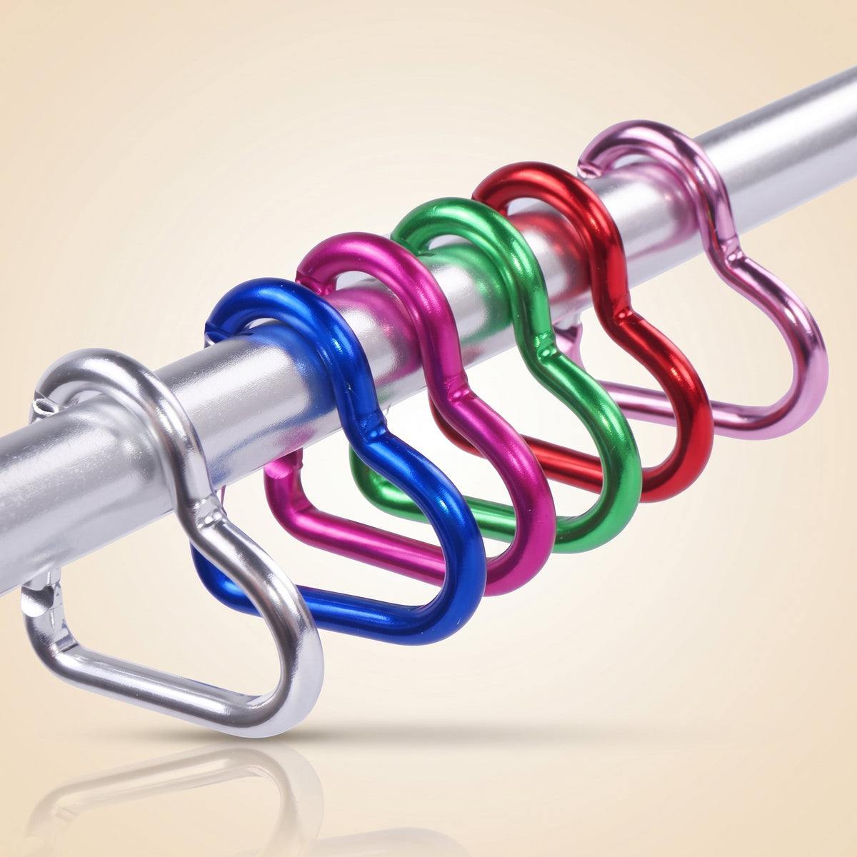 Heart Carabiner Clip — Aluminium Keychain