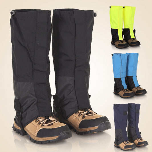Hiking leg gaiters for snow and mud