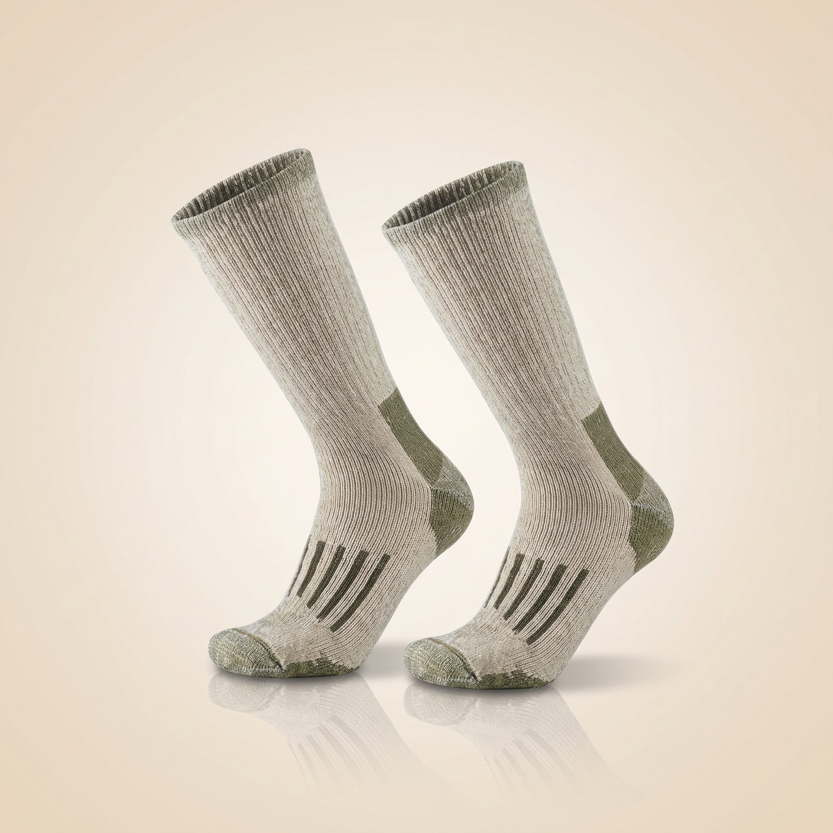 Merino Wool Hiking Socks — 80% Merino, Cushioned Crew