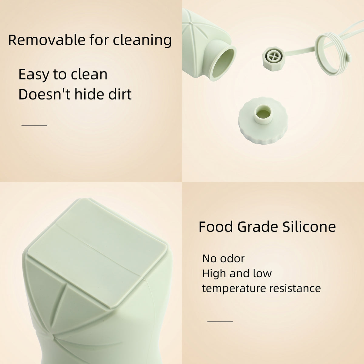 Collapsible Silicone Water Bottle — 600ml