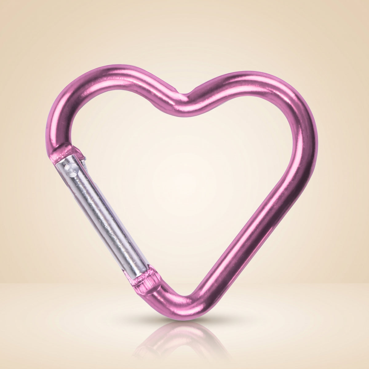 Heart Carabiner Clip — Aluminium Keychain