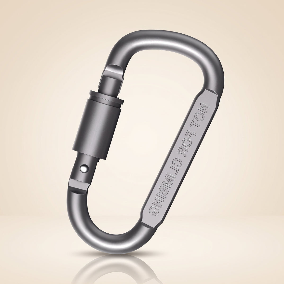 D-Shape Carabiner Clip — 80mm Aluminium