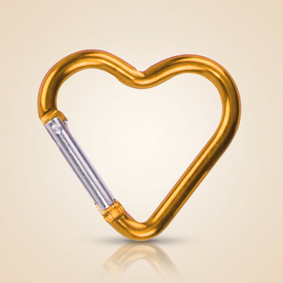 Heart Carabiner Clip — Aluminium Keychain