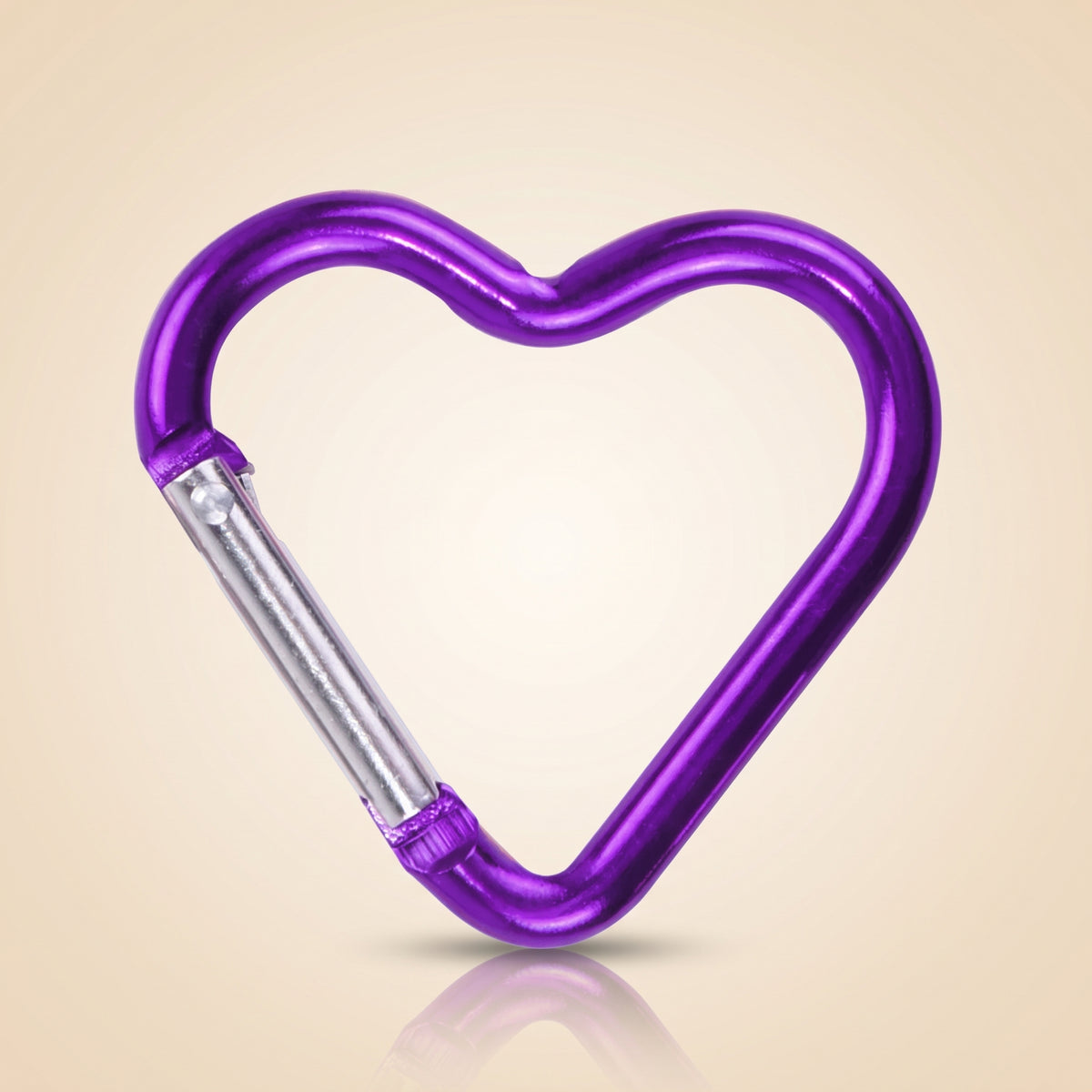 Heart Carabiner Clip — Aluminium Keychain