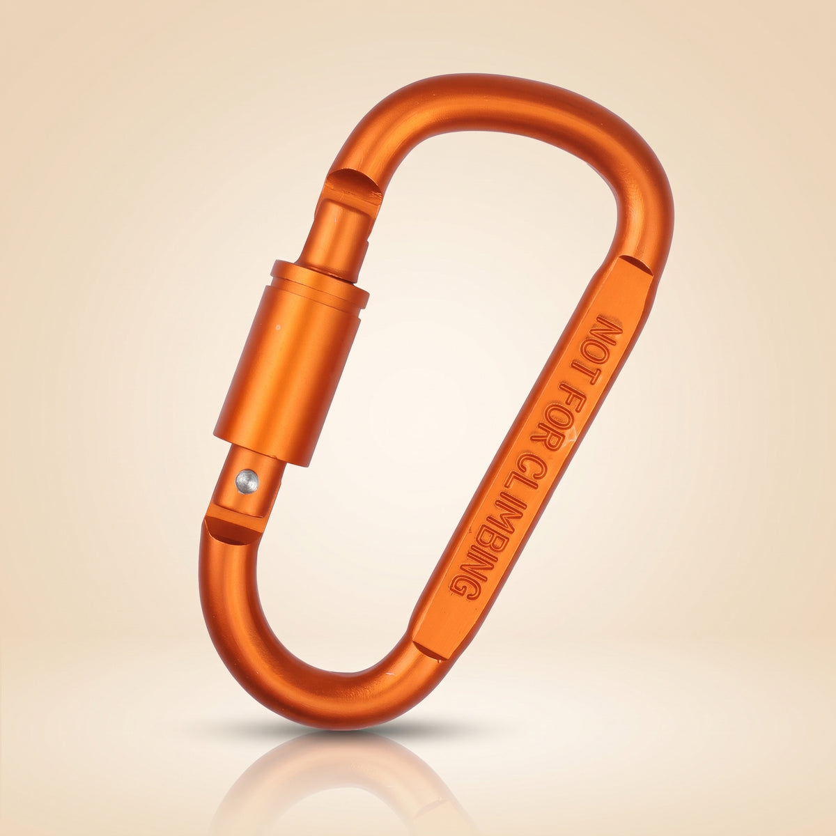 D-Shape Carabiner Clip — 80mm Aluminium