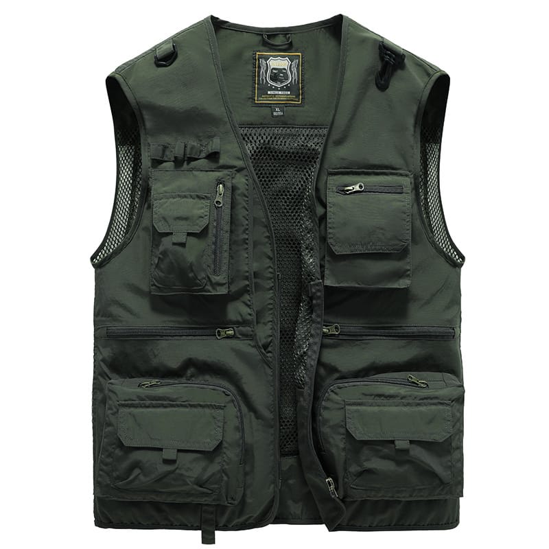 Men's Tactical Hiking Vest — 14 Pockets Lightweight Outdoor