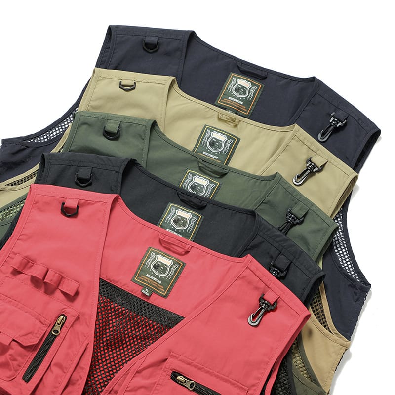 Men's Tactical Hiking Vest — 14 Pockets Lightweight Outdoor