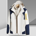 3-in-1 Waterproof Hiking Jacket — Windproof Hooded Outdoor Shell