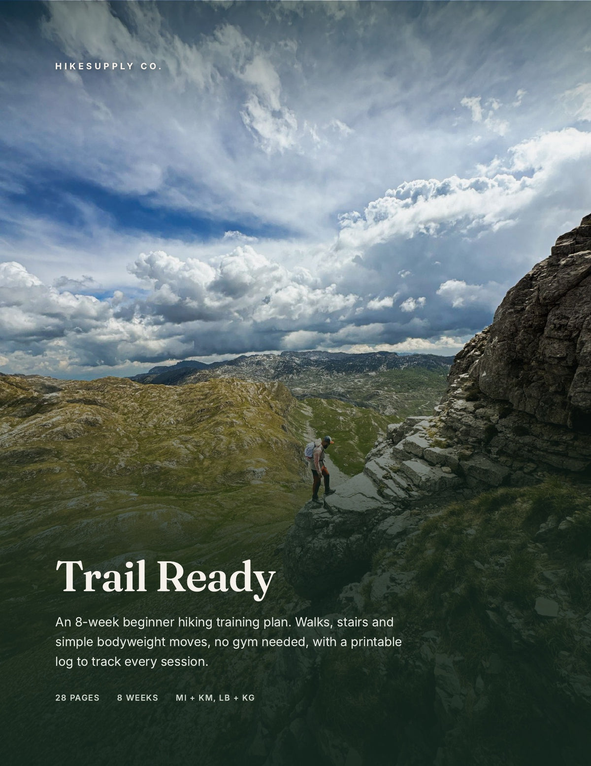 Trail Ready 8-week beginner hiking training plan cover