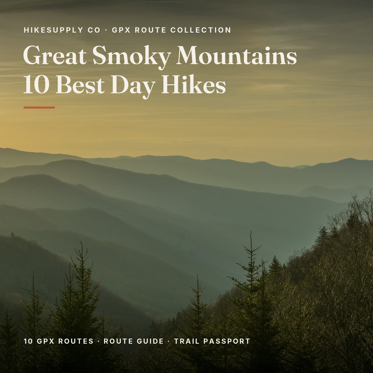 Great Smoky Mountains — 10 Best Day Hikes GPX Route Collection